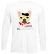 Лонгслив Бульдог моряк Белый фото