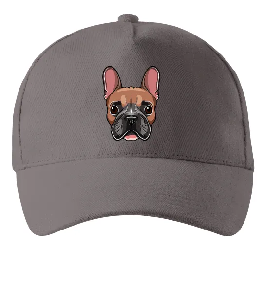 Кепка Малюнок морда бульдога Серый фото