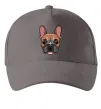 Кепка Малюнок морда бульдога Серый фото