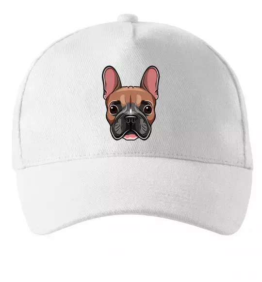 Кепка Малюнок морда бульдога Белый фото