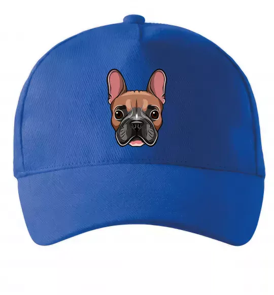 Кепка Малюнок морда бульдога Ярко-синий фото