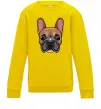 Детский Свитшот Малюнок морда бульдога Солнечно желтый фото