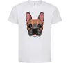 Дитяча футболка Малюнок морда бульдога Білий Дитяча футболка Малюнок морда бульдога Білий фото