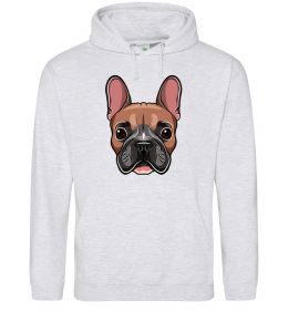 Мужская толстовка (худи) Малюнок морда бульдога