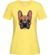 Женская футболка Малюнок морда бульдога Лимонный фото