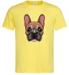 Мужская футболка Малюнок морда бульдога Лимонный фото