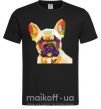 Мужская футболка Multicolor bulldog Черный фото