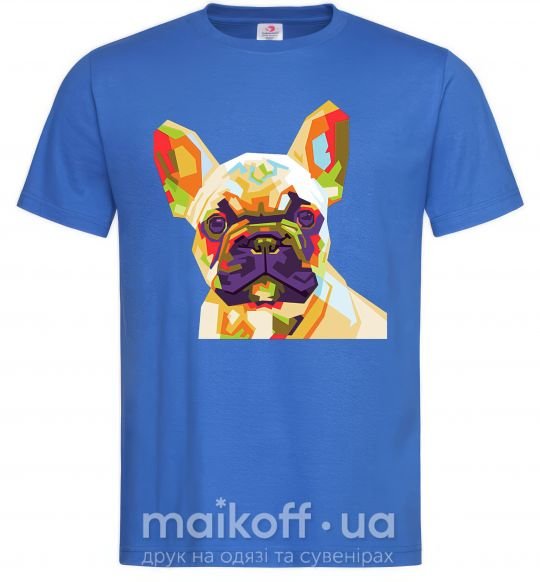 Мужская футболка Multicolor bulldog Ярко-синий фото