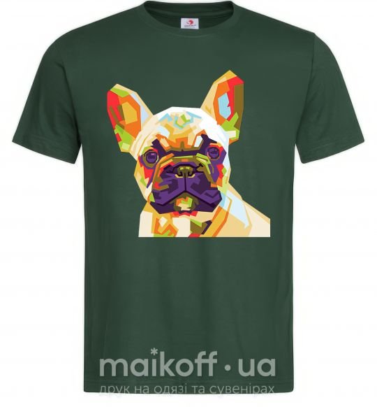 Мужская футболка Multicolor bulldog Темно-зеленый фото