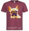 Мужская футболка Multicolor bulldog Бордовый фото