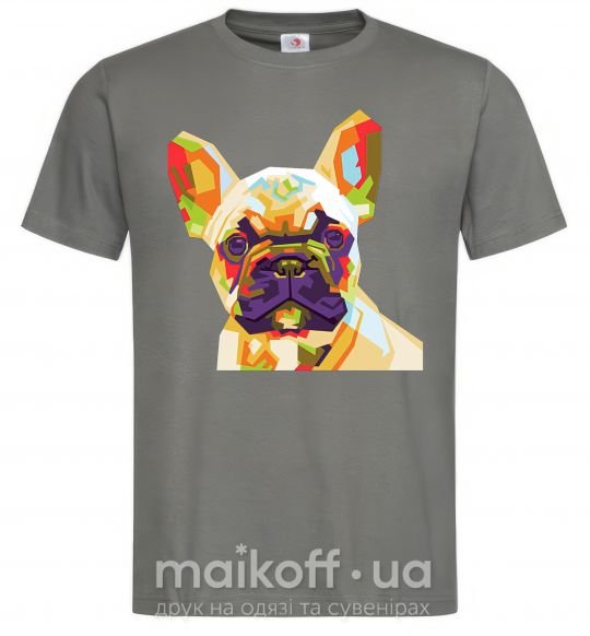 Мужская футболка Multicolor bulldog Графит фото