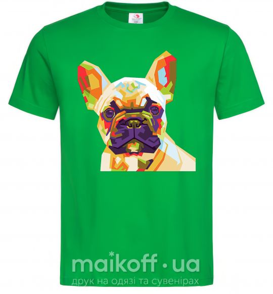 Мужская футболка Multicolor bulldog Зеленый фото