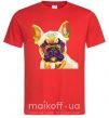 Мужская футболка Multicolor bulldog Красный фото