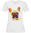 Жіноча футболка Multicolor bulldog Білий фото