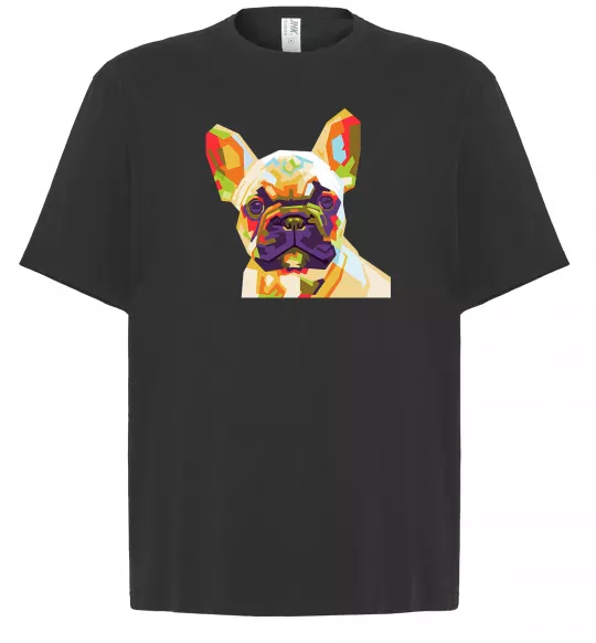 Футболка Оверсайз Multicolor bulldog Черный фото