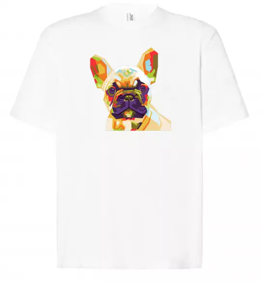 Футболка Оверсайз Multicolor bulldog Белый фото