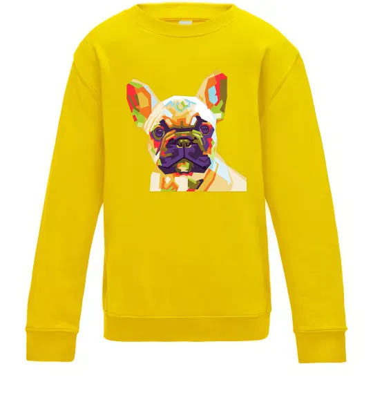 Детский Свитшот Multicolor bulldog Солнечно желтый фото