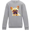 Детский Свитшот Multicolor bulldog Серый меланж фото