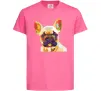 Детская футболка Multicolor bulldog Ярко-розовый фото
