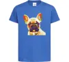 Детская футболка Multicolor bulldog Ярко-синий фото