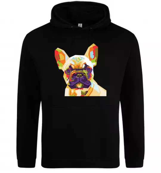 Мужская толстовка (худи) Multicolor bulldog Черный фото