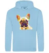 Чоловіча толстовка (худі) Multicolor bulldog Блакитний фото