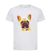Детская футболка Multicolor bulldog Белый фото