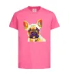 Детская футболка Multicolor bulldog Ярко-розовый фото