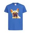 Детская футболка Multicolor bulldog Ярко-синий фото