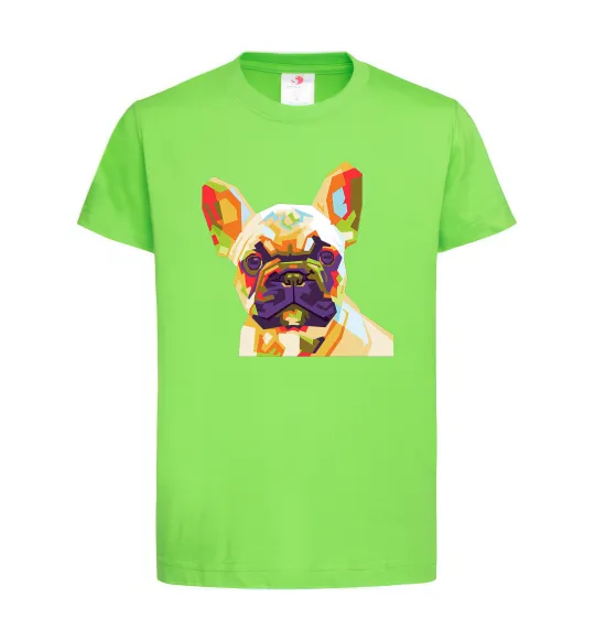 Детская футболка Multicolor bulldog Лаймовый фото