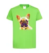 Детская футболка Multicolor bulldog Лаймовый фото