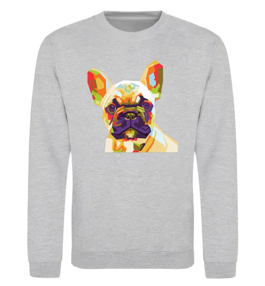 Свитшот Multicolor bulldog Серый меланж фото