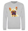 Свитшот Multicolor bulldog Серый меланж фото