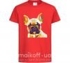 Детская футболка Multicolor bulldog Красный фото