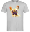 Мужская футболка Multicolor bulldog Серый фото