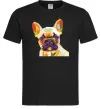Мужская футболка Multicolor bulldog Черный фото