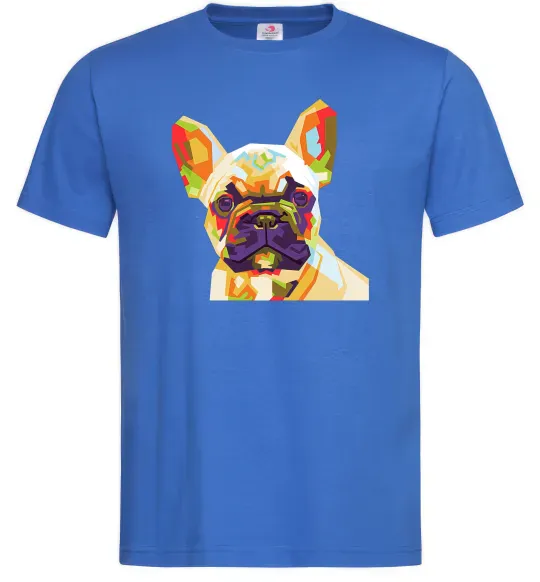 Мужская футболка Multicolor bulldog Ярко-синий фото