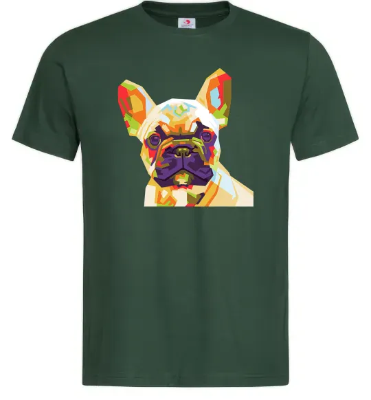 Мужская футболка Multicolor bulldog Темно-зеленый фото