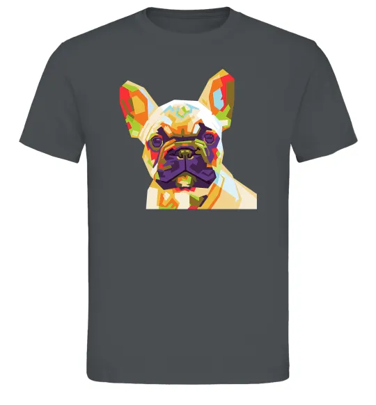 Мужская футболка Multicolor bulldog Графит фото
