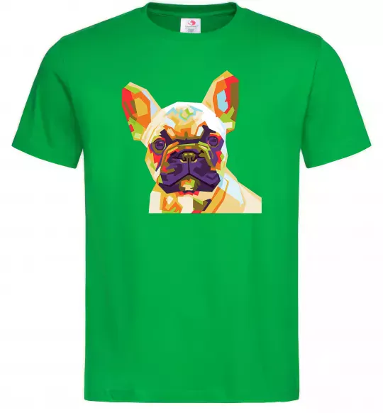 Мужская футболка Multicolor bulldog Зеленый фото