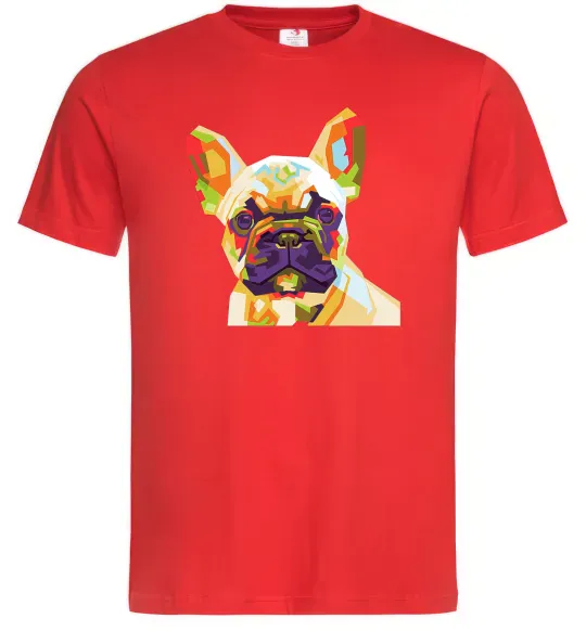 Мужская футболка Multicolor bulldog Красный фото