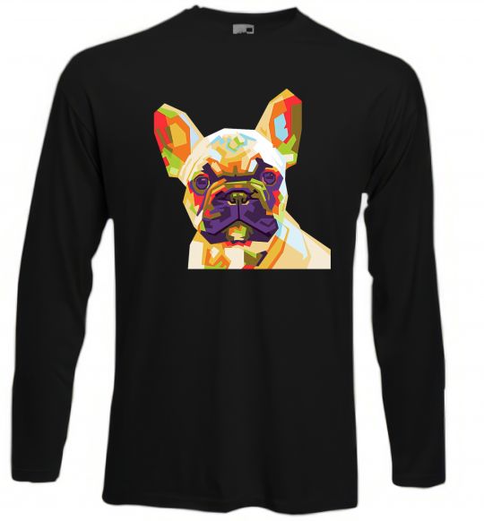 Лонгслів Multicolor bulldog Чорний фото