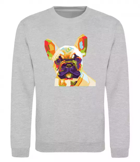 Свитшот Multicolor bulldog Серый меланж фото