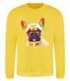 Світшот Multicolor bulldog Сонячно жовтий фото