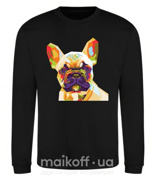 Світшот Multicolor bulldog Чорний фото
