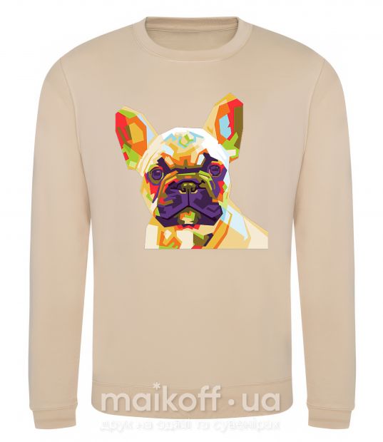 Світшот Multicolor bulldog Пісочний фото