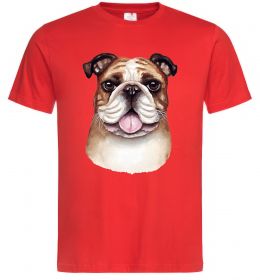 Мужская футболка Малюнок акварелю бульдог