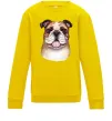 Дитячий світшот Малюнок акварелю бульдог Сонячно жовтий Дитячий світшот Малюнок акварелю бульдог Сонячно жовтий фото