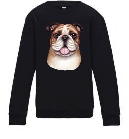 Дитячий світшот Малюнок акварелю бульдог Дитячий світшот Малюнок акварелю бульдог