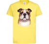 Детская футболка Малюнок акварелю бульдог Лимонный фото